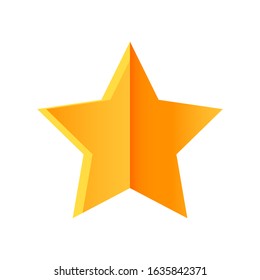 Golden star isolated on white background. vector illustration. EPS 10