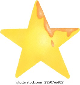 golden star isolated on white background