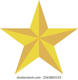 golden star isolated on white