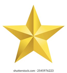 Ilustração do ícone de vetor isolado da estrela dourada