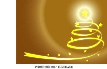 Golden star and line