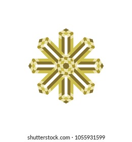 Golden star logo design vector