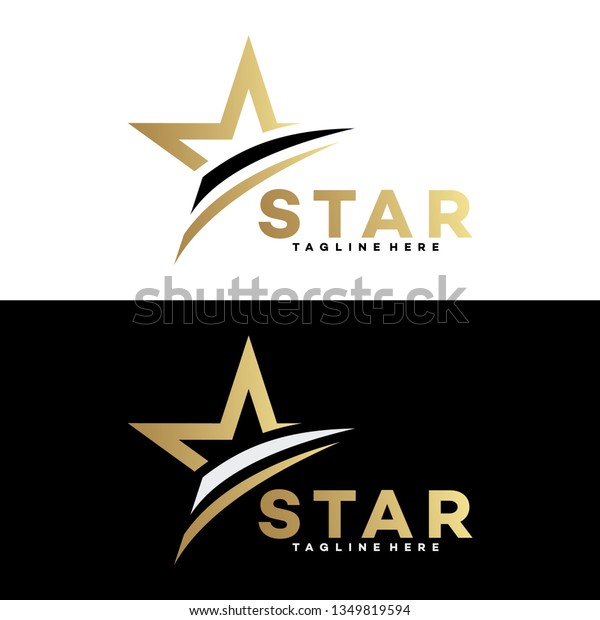 Golden Star Logo Icon Stock Vector (Royalty Free) 1349819594 | Shutterstock