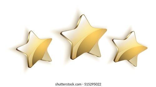 Golden Star logo icon vector white background
