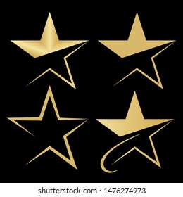 golden star logo template, symbol and Icon, Vector illustration