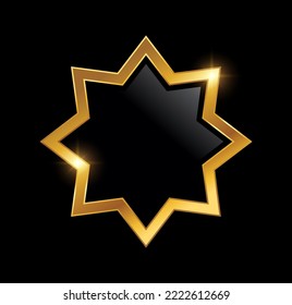 Golden Star Logo Vector Icon