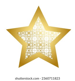 goldener Stern mit Moslemmuster