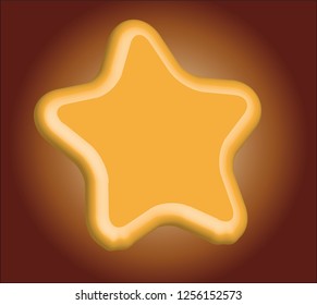 
golden star on background