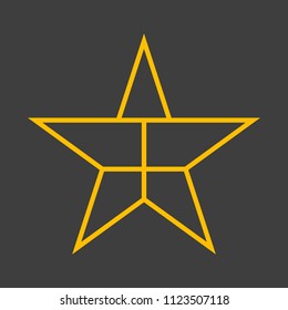 golden star on a black background vector art