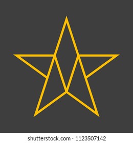 golden star on a black background vector art