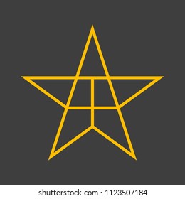 golden star on a black background vector art