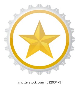 golden star on cap