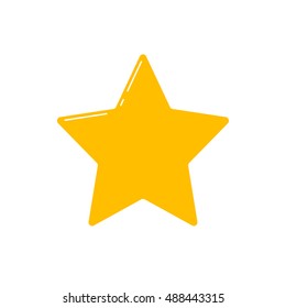 Golden star on whete backfround. An isolated object in modern style. The night sky. Space. To make a wish. Sleep. To sleep. Night. Midnight. Constellation. High. Christmas. A miracle. Wonder. Marvel.