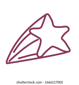 golden star on white background, line style icon vector illustration design