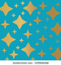 golden star pattern- vector illustration