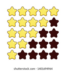 Golden Star Rating Cartoon Style Quality Stock Vector (Royalty Free