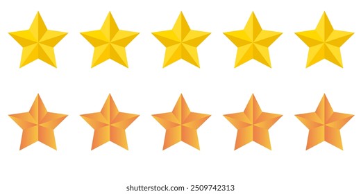 Golden star rating icon product quality review for web, ui, mobile apps. One star mark icon sign is a product premium quality review.