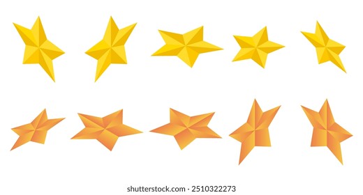 Golden star rating icon product quality review for web, ui, mobile apps. One star mark icon sign is a product premium quality review.