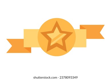 vector de cinta de estrella dorada aislado