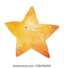 Golden star shaped cracker isolated