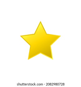 Golden star. Shiny golden star icon