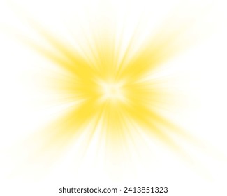 Golden star and sparks isolated on transparent background. Transparent yellow flare light effect. Glowing light effects. PNG.	
