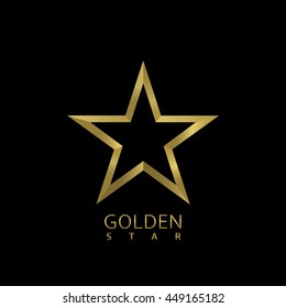 Golden Star symbol. Award sign. Luxury symbol