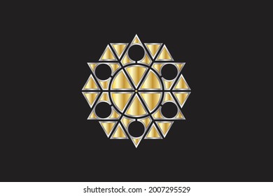 Golden Star Symbol Star of David