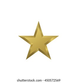 Golden star symbol. Luxury emblem. Royal sign. Golden award medal