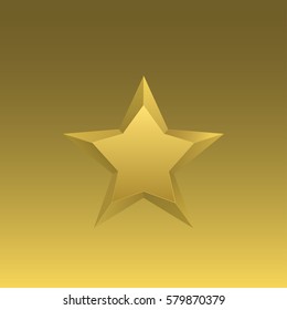 Golden star symbol. Success sign, Luxury award