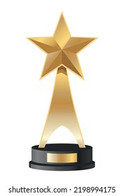 golden star trophy award icon