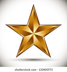 Golden star vector.
