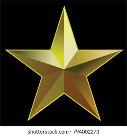 Abstract Black Gold Star Shape Background Stock Vector (Royalty Free ...