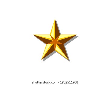 golden star vector
3d flat shaped with white background, icon, symbol