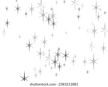 Golden star vector banner on white background. Gold glitter star. Geometric seamless pattern.