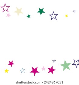 Golden star vector banner on white background. Gold glitter star. Abstract Vector Illustration.