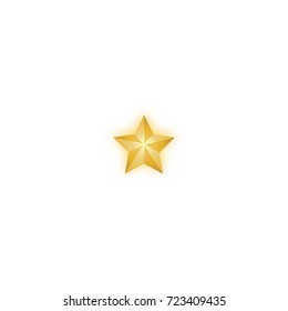 Golden Star vector. Christmas Stars. Isolated badge for website or app - stock infographics