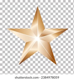 Golden Star . Vector design element.