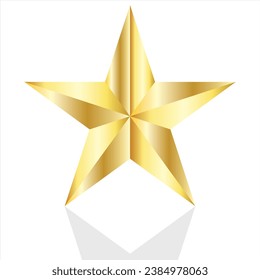 Estrella dorada. Elemento de diseño de vectores.