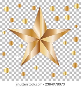 Estrella dorada. Elemento de diseño de vectores.