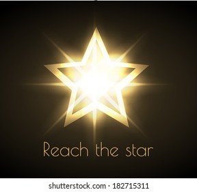 Golden star. Vector eps10