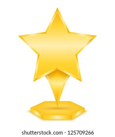 Golden star, vector eps10 illustration