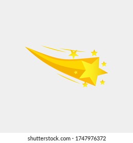 Gráfico vector estrella dorada en fondo blanco.