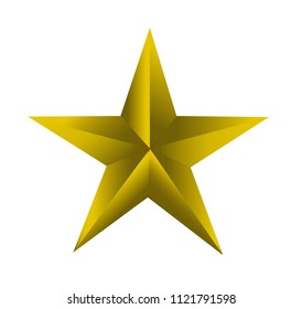 golden star - Vector icon