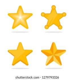 Golden Star Vector Icon