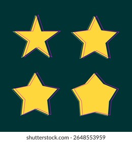 Golden star vector icon. flat star element. for apps and websites. Represents quality. Star vector