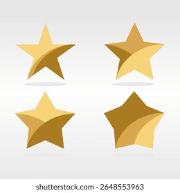 Golden star vector icon. flat star element. for apps and websites. Represents quality. Star vector