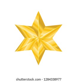 Golden Star. Vector - Illustration 