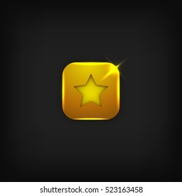 Golden Star. Vector Illustration