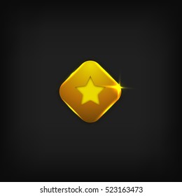 Golden Star. Vector Illustration